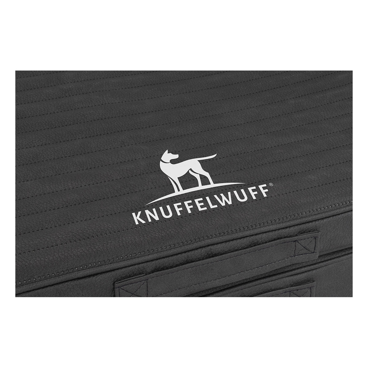 Faltbare Reisematte Orthopädisch Roanoke aus Laser gestepptem Kunstleder Schwarz M-L 100 x 80cm