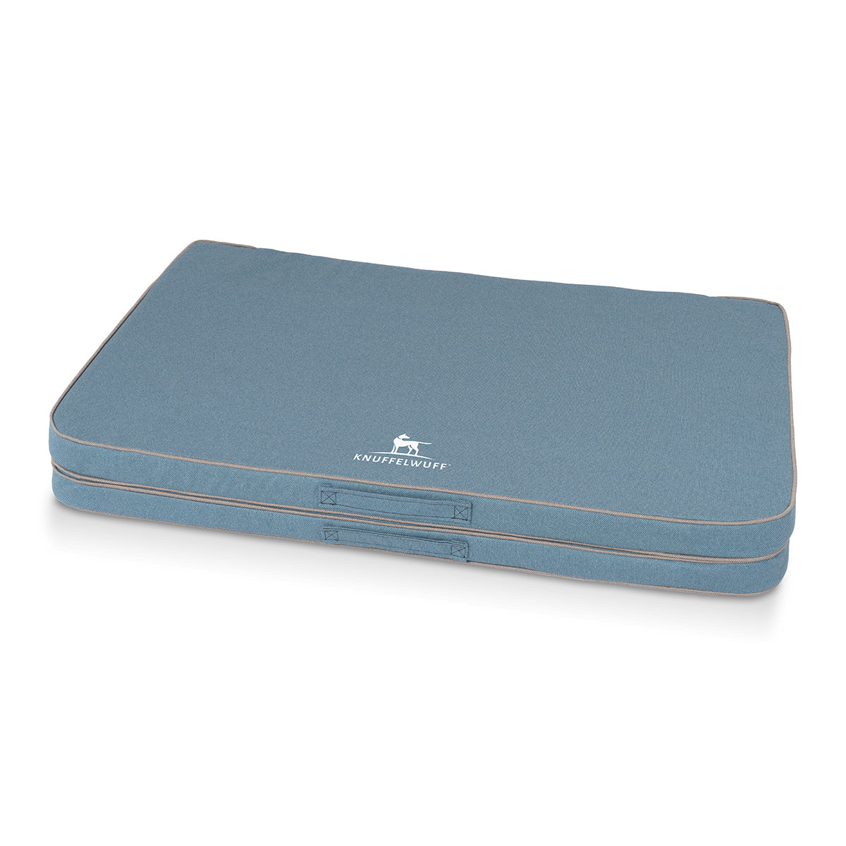 Faltbare Reisematte Orthopädisch Tacoma aus Velours mit Handwebcharakter Hellblau M-L 100 x 80cm