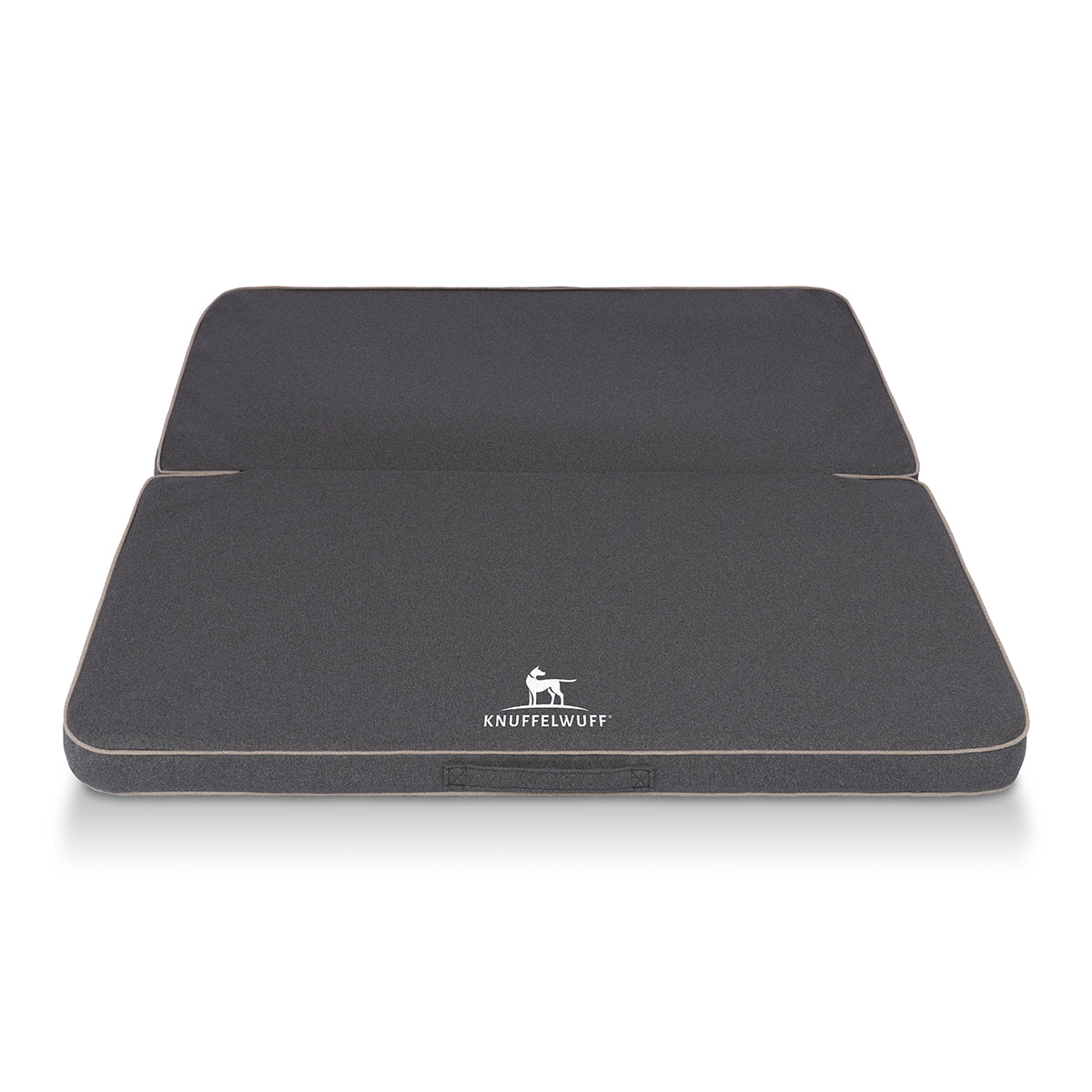 Faltbare Reisematte Orthopädisch Tacoma aus Velours mit Handwebcharakter Anthrazit XL 120 x 100cm