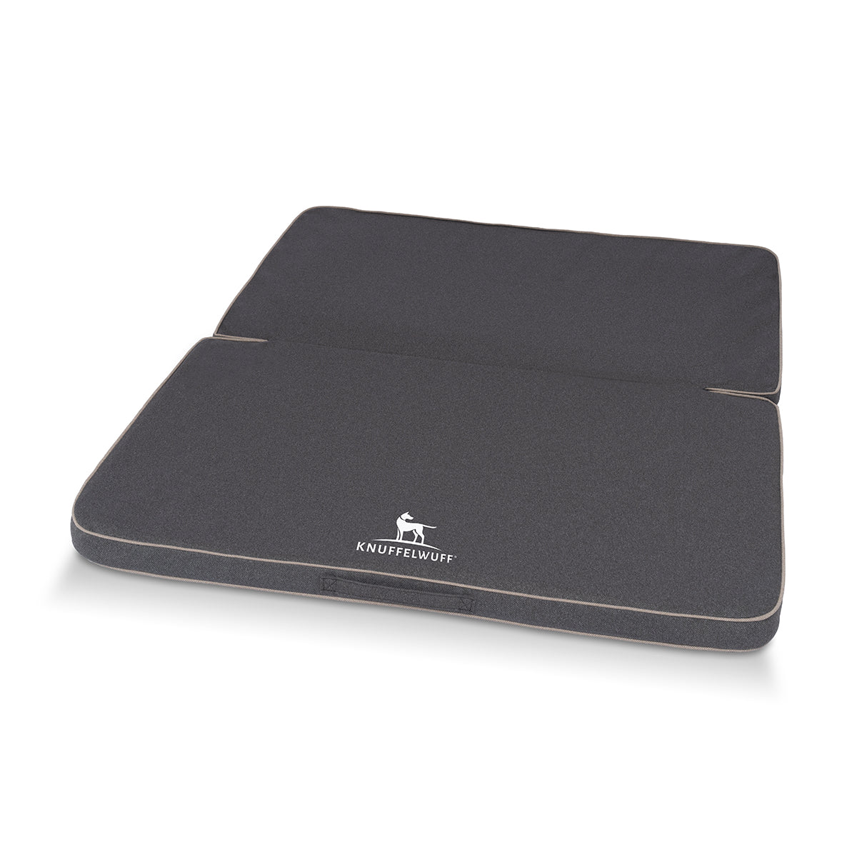 Faltbare Reisematte Orthopädisch Tacoma aus Velours mit Handwebcharakter Anthrazit XL 120 x 100cm