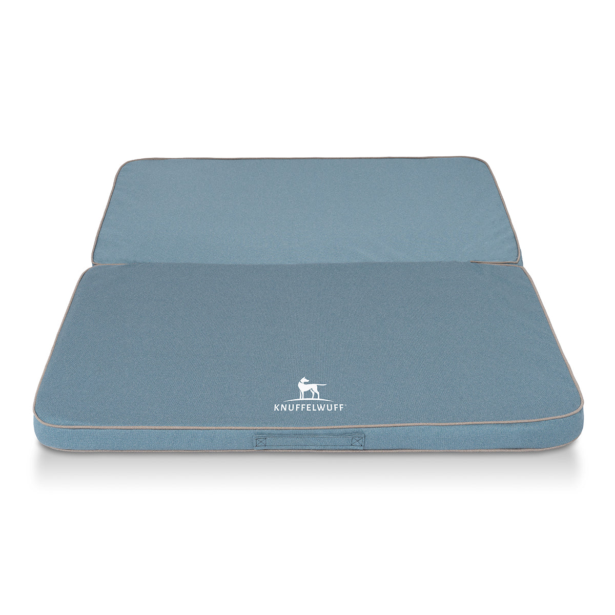 Faltbare Reisematte Orthopädisch Tacoma aus Velours mit Handwebcharakter Hellblau XL 120 x 100cm