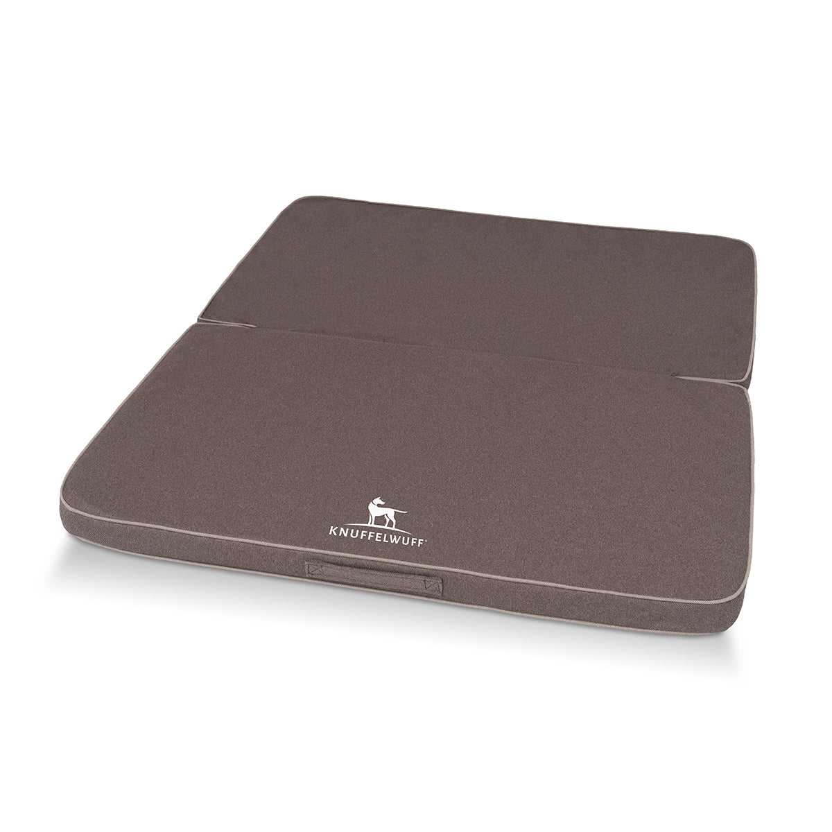Faltbare Reisematte Orthopädisch Tacoma aus Velours mit Handwebcharakter Graubraun XXL 140 x 120cm