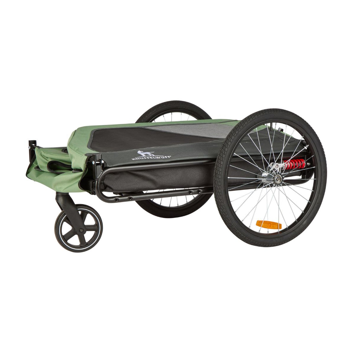 Knuffelwuff Cruvado L-XL komfortabler Hundeanhänger mit Stoßdämpfer Fahrradanhänger und Buggy für sichere Ausflüge mit dem Fahrrad