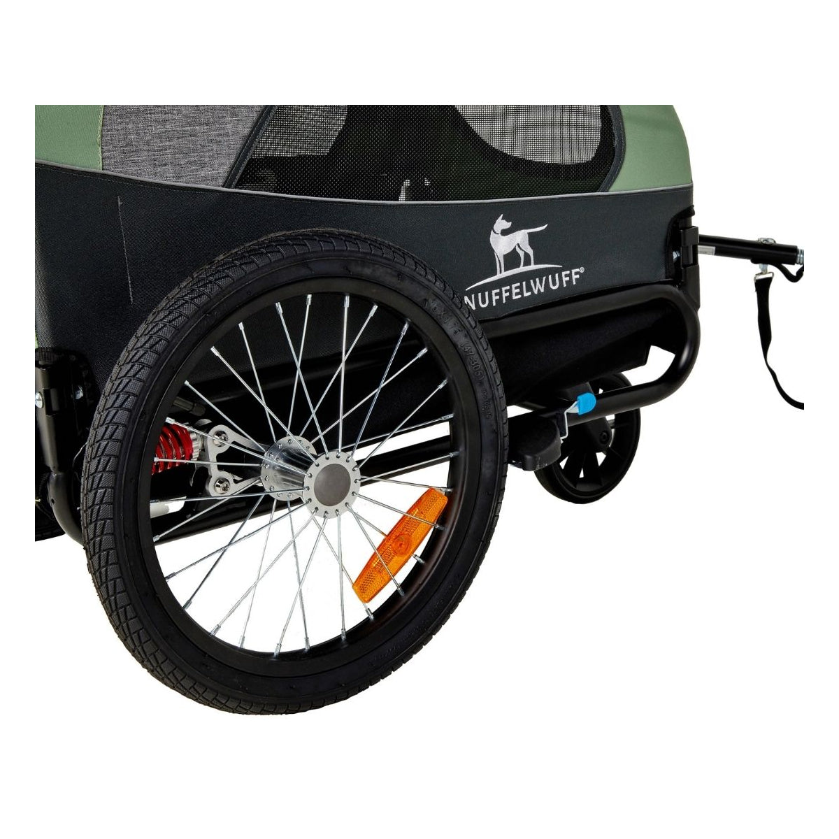 Knuffelwuff Cruvado S-M komfortabler Hundeanhänger mit Stoßdämpfer Fahrradanhänger und Buggy für sichere Ausflüge mit dem Fahrrad