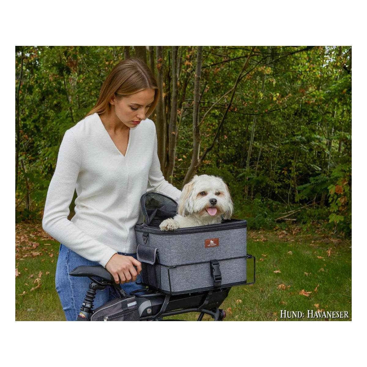 Knuffelwuff Fahrradkorb für Gepäckträger inkl. Halterung