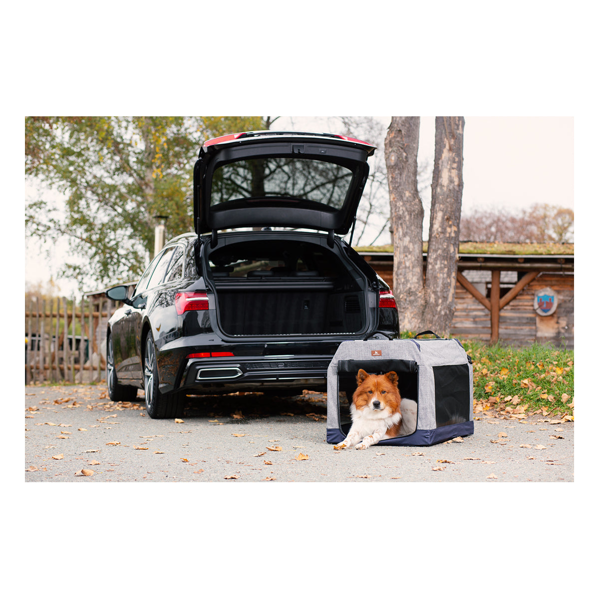 Knuffelwuff faltbare Hundebox Transportbox Denali mit Aluminiumgestell – M - 61 x 46 x 43 cm (Ansicht 2)