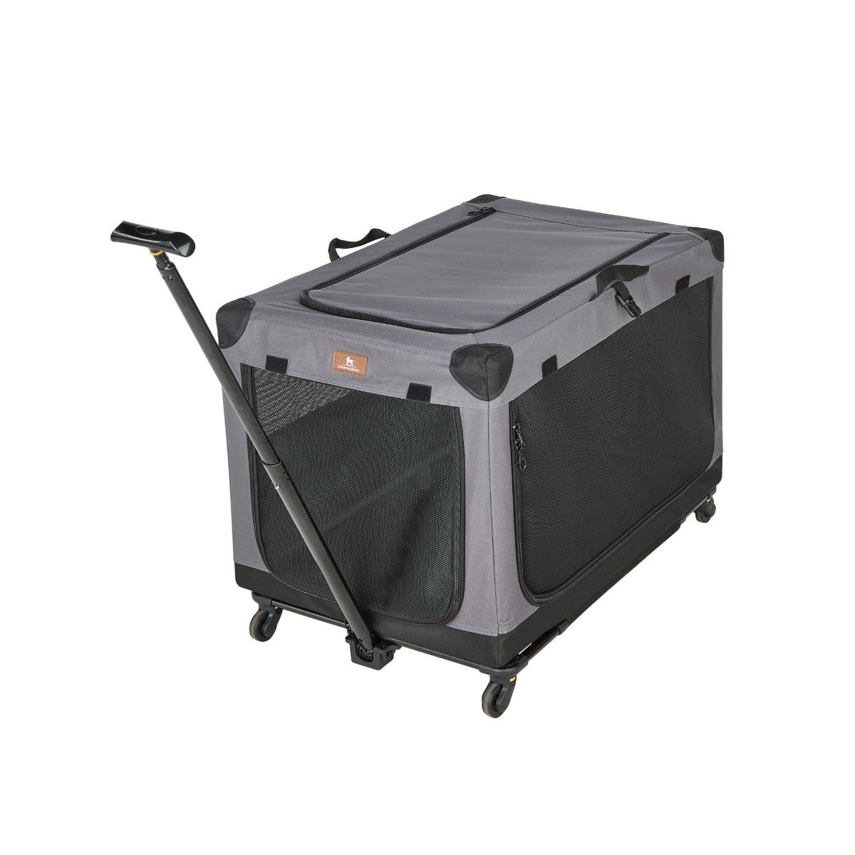 Knuffelwuff faltbarer Hunde Trolley Aberdeen – Transporttasche Hundewagen rollbar mit Griff & abnehmbarem Fahrgestell – M - 49 x 72 x 56 cm (Ansicht 2)