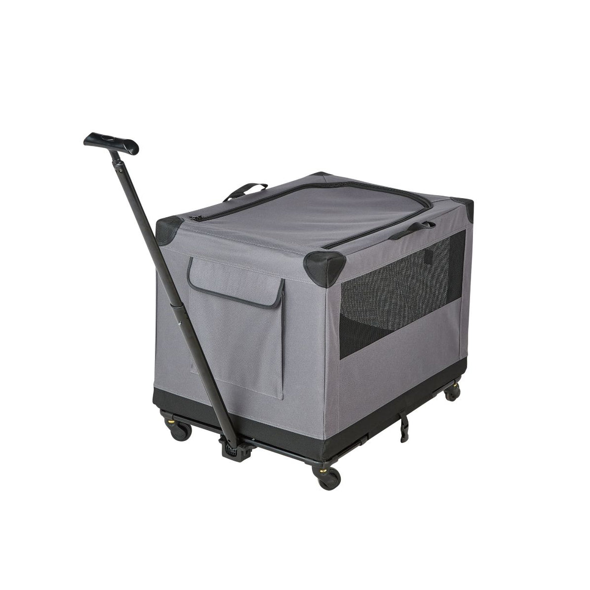 Knuffelwuff faltbarer Hunde Trolley Aberdeen – Transporttasche Hundewagen rollbar mit Griff & abnehmbarem Fahrgestell – S - 46 x 64 x 54 cm (Ansicht 2)