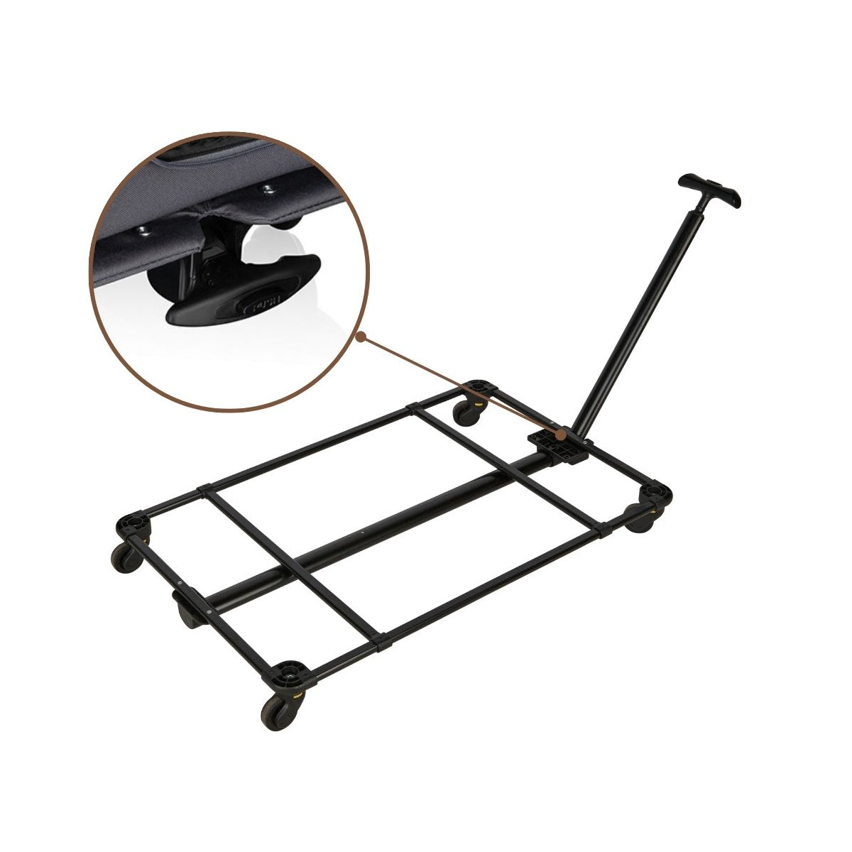 Knuffelwuff faltbarer Hunde Trolley Aberdeen – Transporttasche Hundewagen rollbar mit Griff & abnehmbarem Fahrgestell – S - 46 x 64 x 54 cm (Ansicht 5)