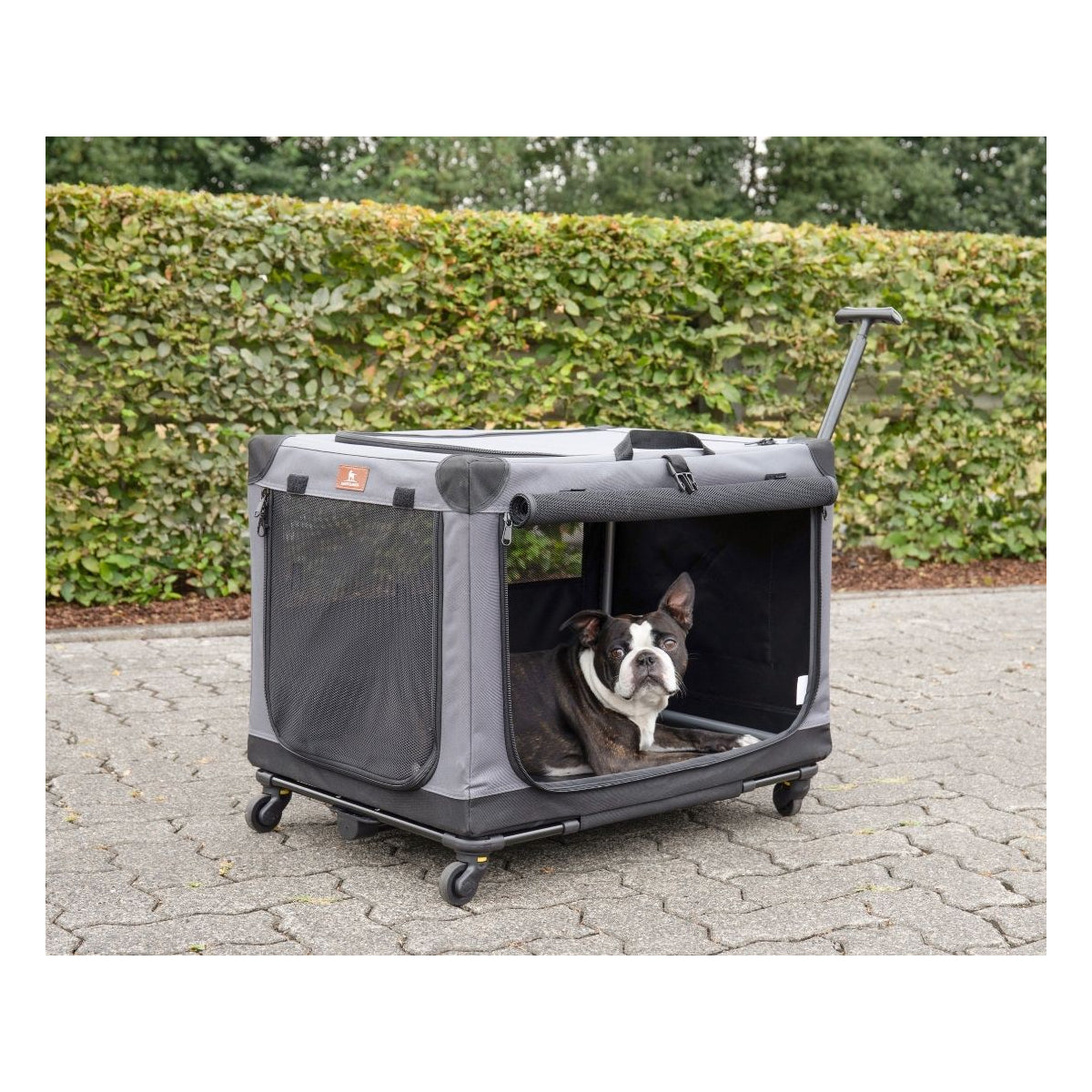 Knuffelwuff faltbarer Hunde Trolley Aberdeen – Transporttasche Hundewagen rollbar mit Griff & abnehmbarem Fahrgestell – S - 46 x 64 x 54 cm (Ansicht 7)