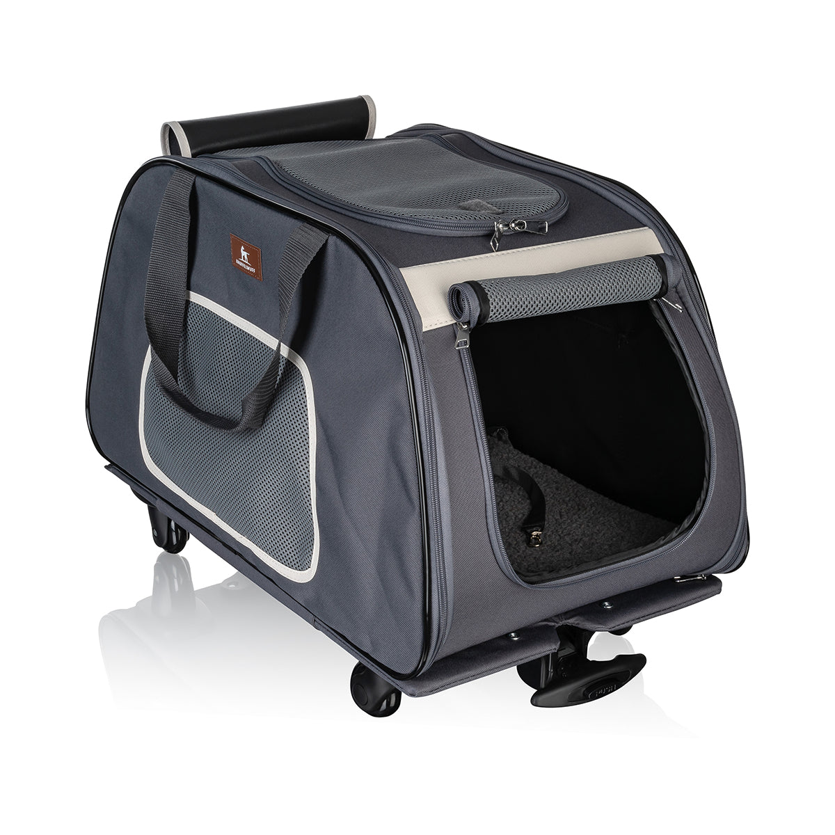 Knuffelwuff faltbarer Hunde Trolley Prineville – Transporttasche Hundewagen rollbar mit Griff – S - 35 x 56 x 33 cm (Ansicht 2)
