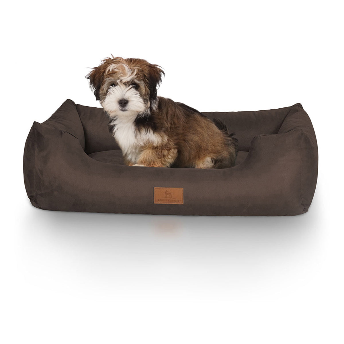 Knuffelwuff Hundebett Dreamline aus Velours Braun XXXL