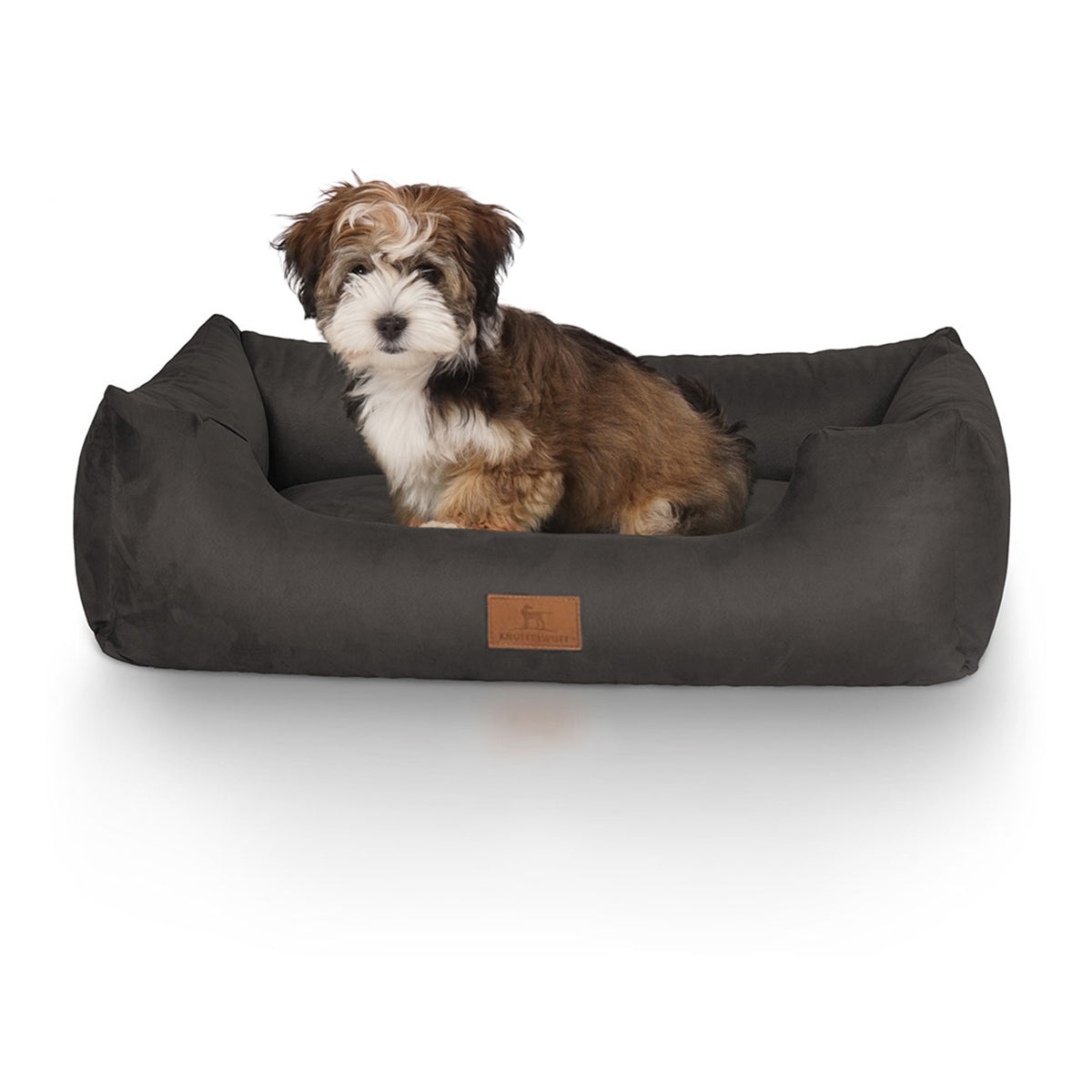 Knuffelwuff Hundebett Dreamline aus Velours Schwarz XXXL