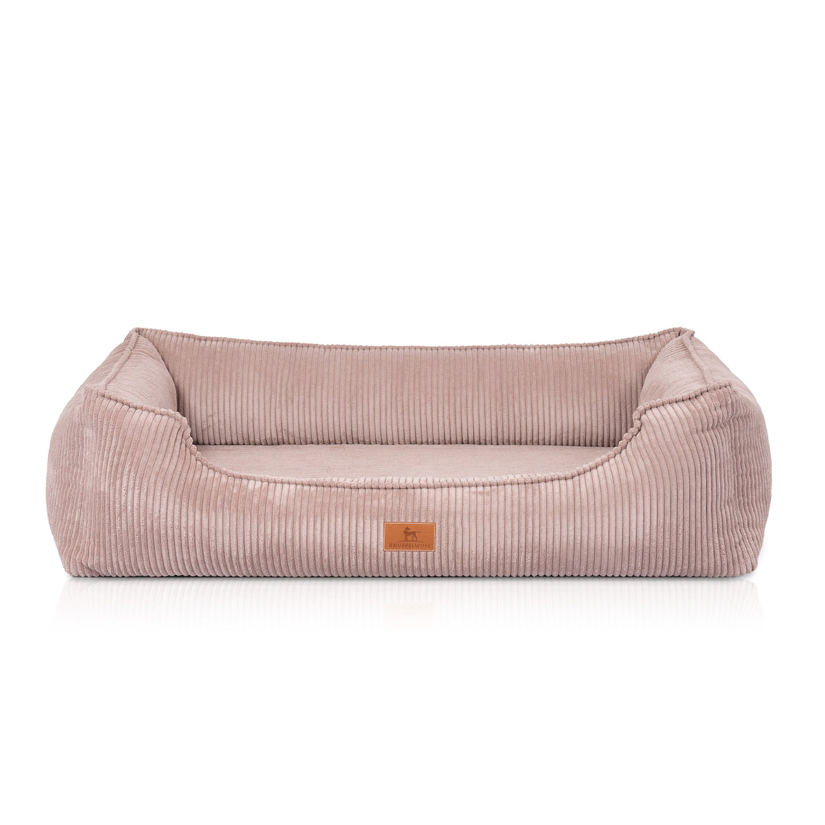Knuffelwuff Hundebett Nunavut aus Cord mit Handwebcharakter Rosa