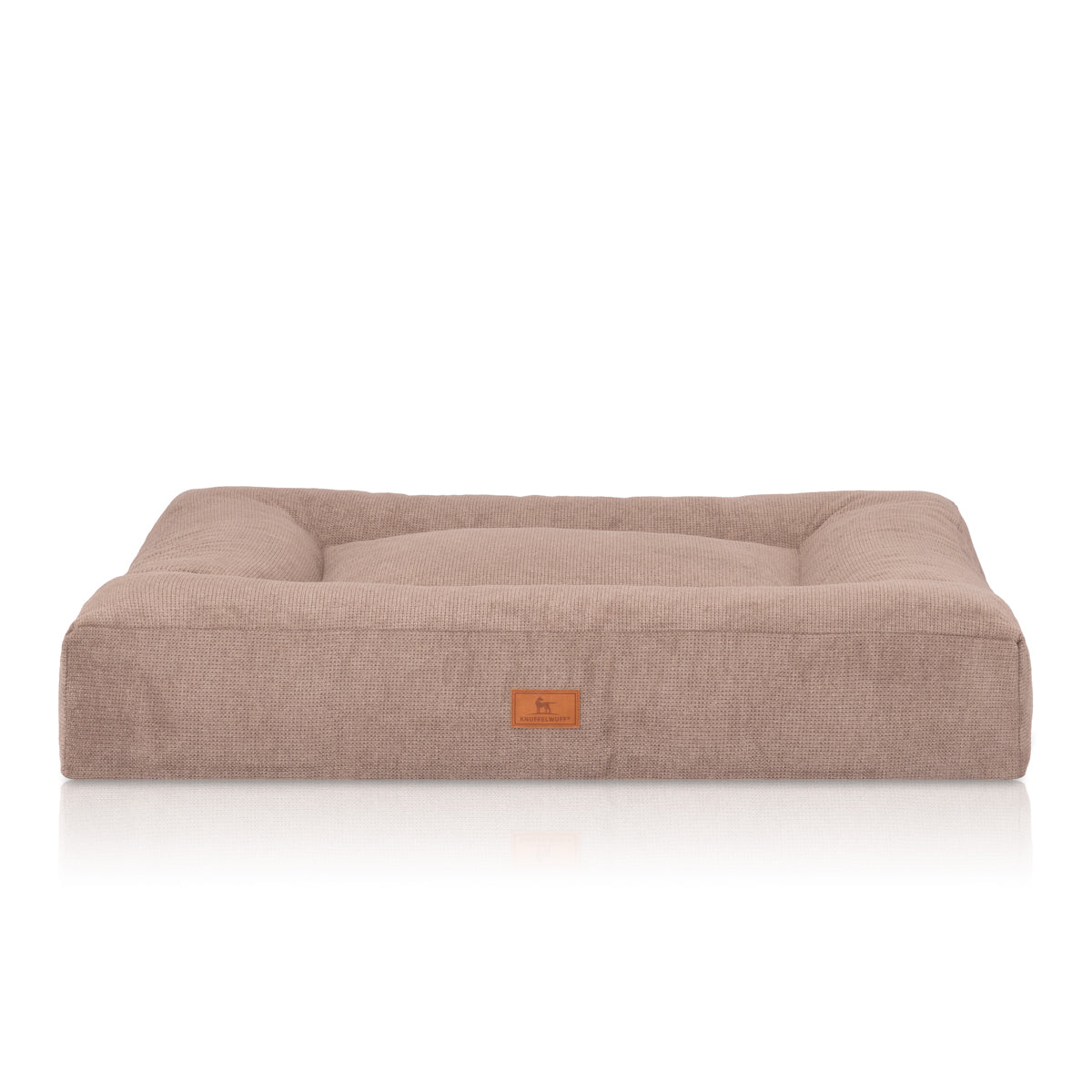 Knuffelwuff Hundebett Sofia aus Velours mit Handwebcharakter Beige