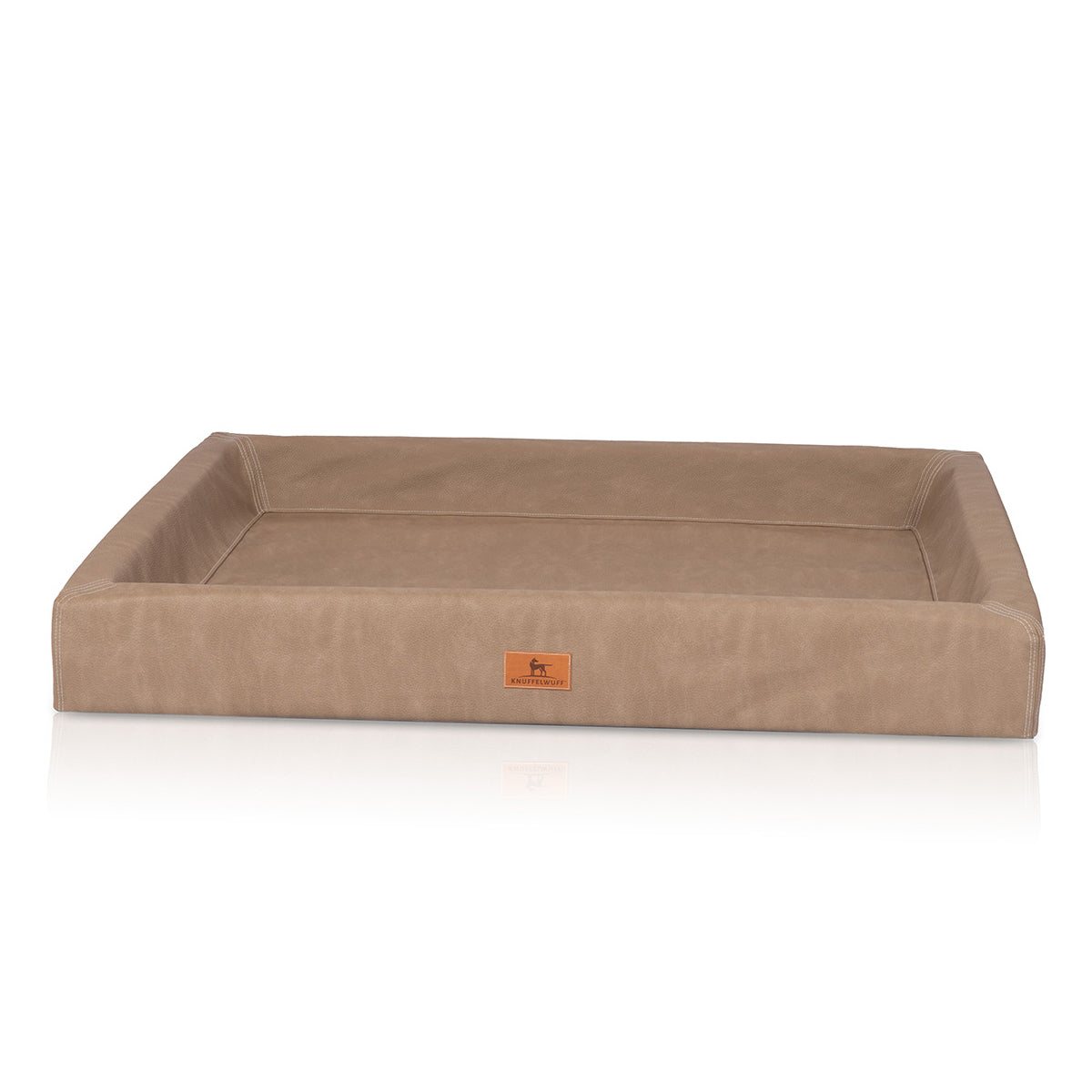 Knuffelwuff Hundebett Austin aus Kunstleder Camel