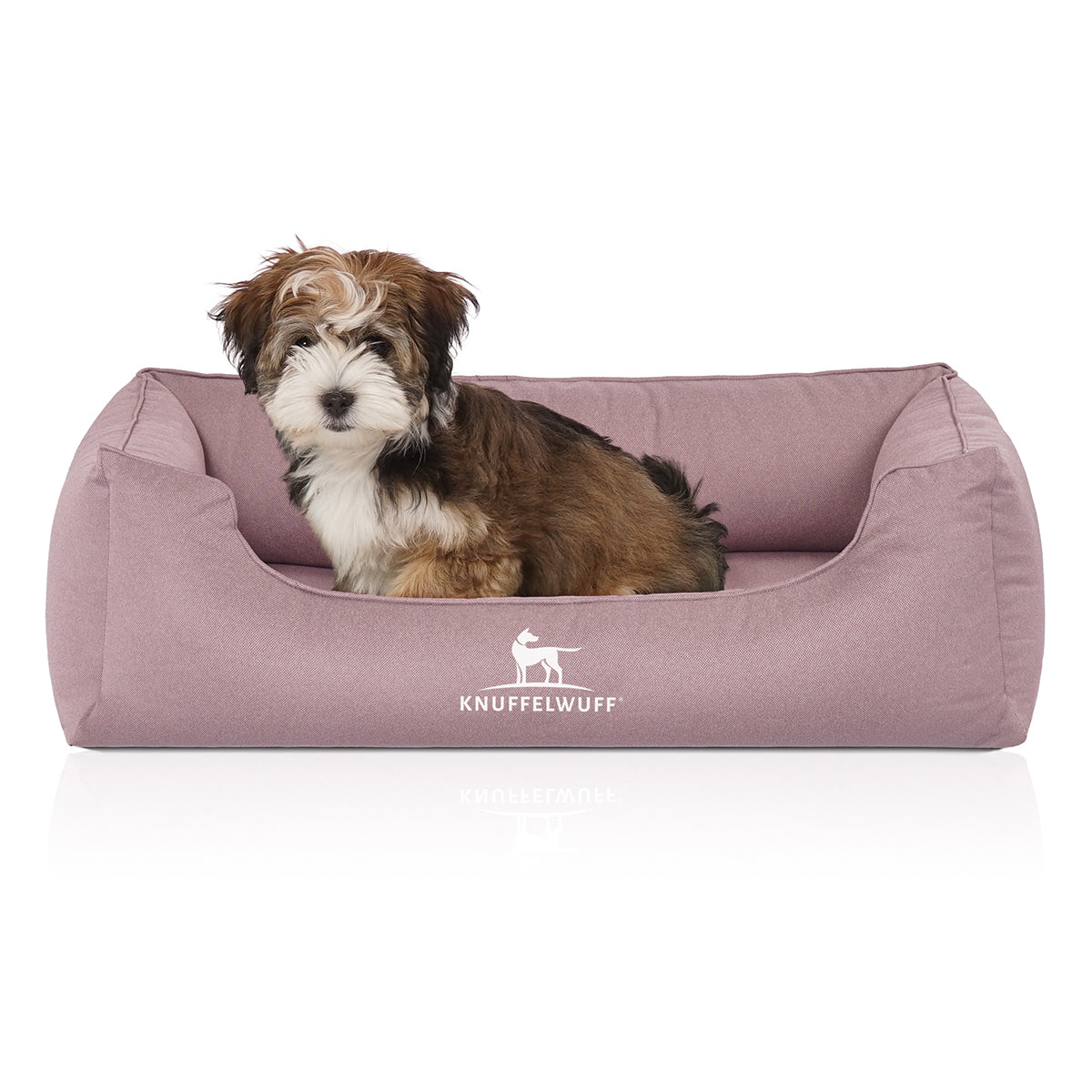 Knuffelwuff Hundebett Leon aus Velours, wasserabweisend Rosa XXXL