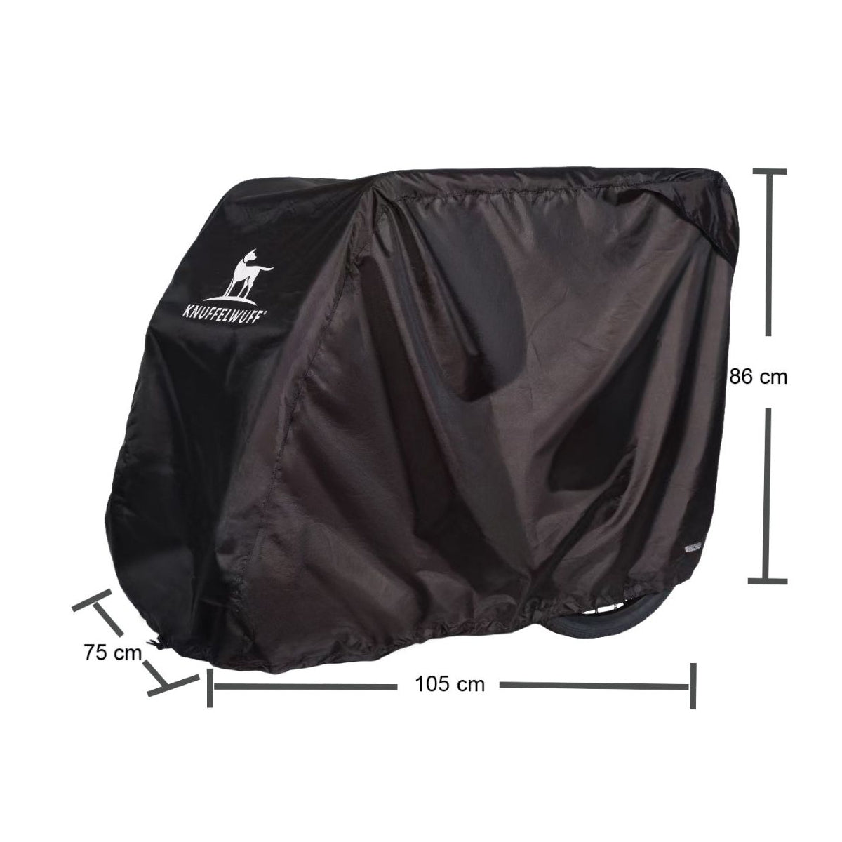 Knuffelwuff Schmutzcover Cruvado L-XL – wetterfeste Abdeckplane für Fahrrad-Hundeanhänger inkl. Transportbeutel
