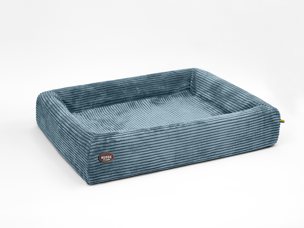 Hundebett KUDDE Cord – ocean – XXL (117 x 150 cm) – Special