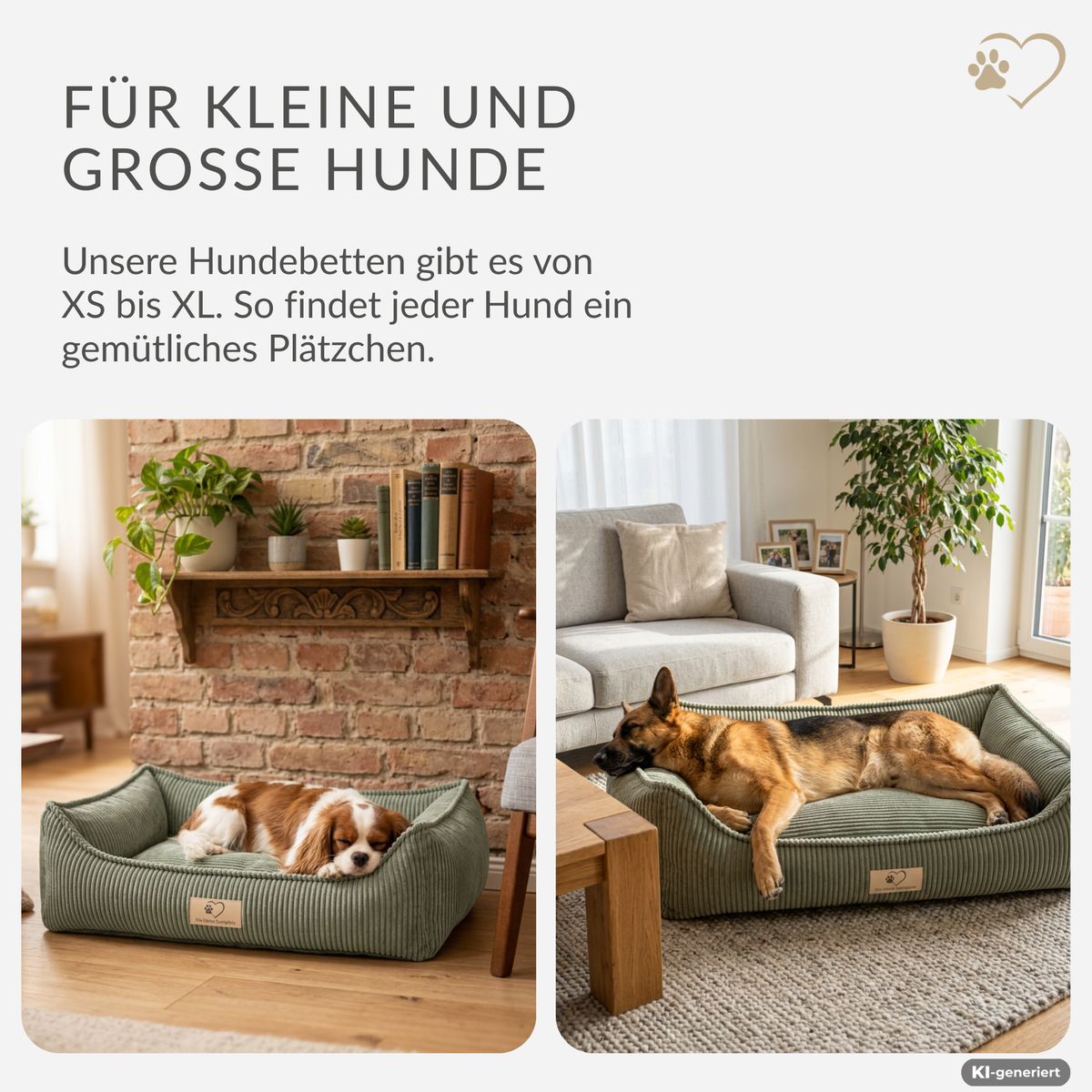 Samtpfote orthopädisches Hundebett Cord
