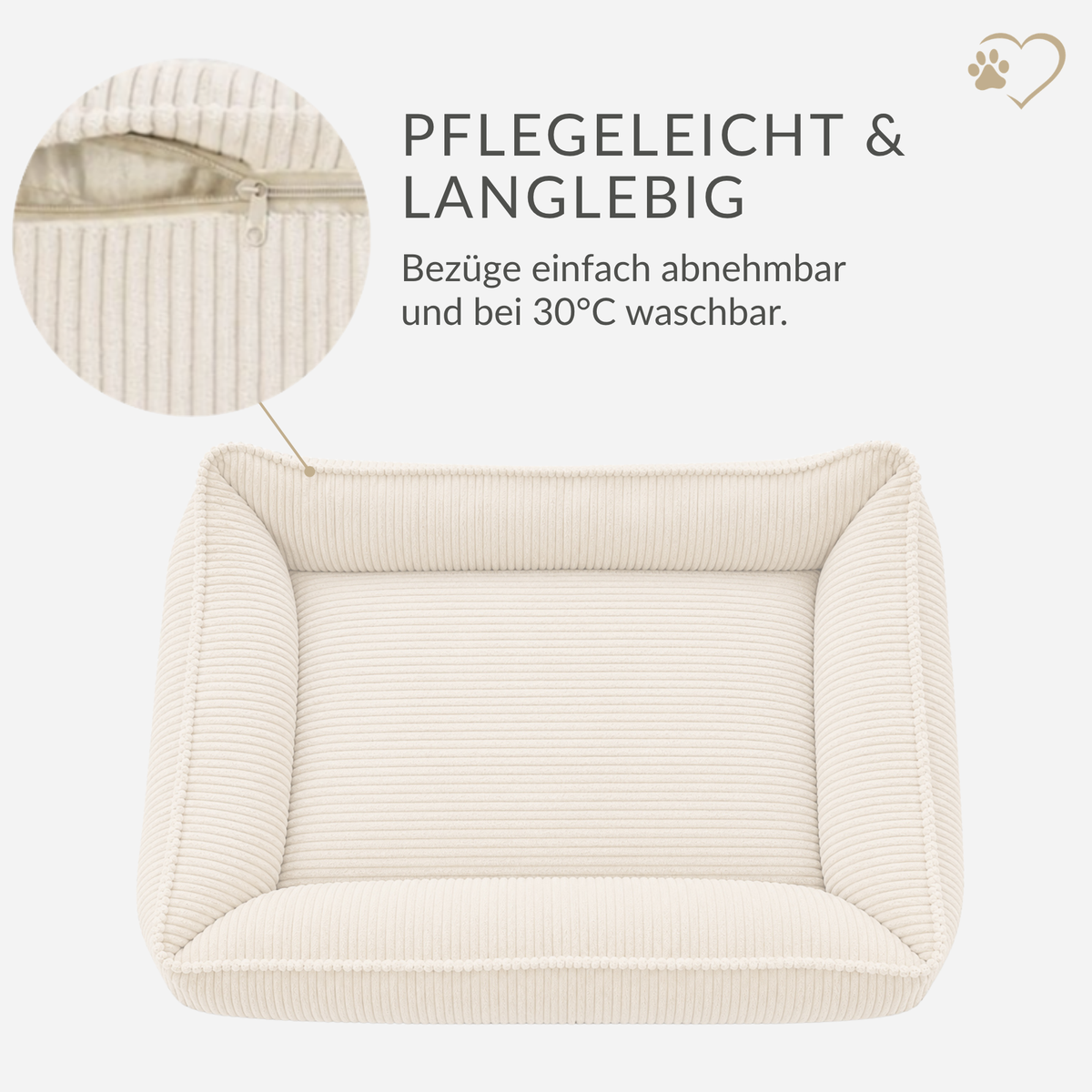 Samtpfote orthopädisches Hundebett Cord