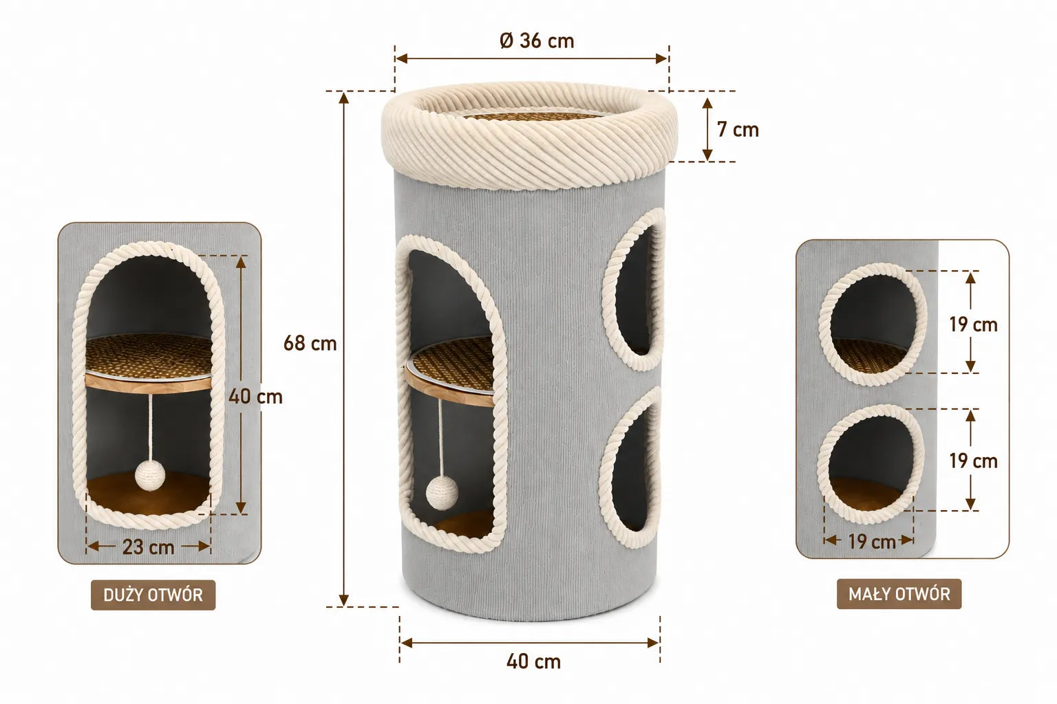 Kunert COCO Kratzbaum Premium - 68 x 40 cm